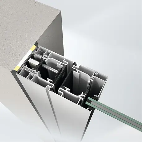 Brandschutz Glas-Aluminium Bauteil